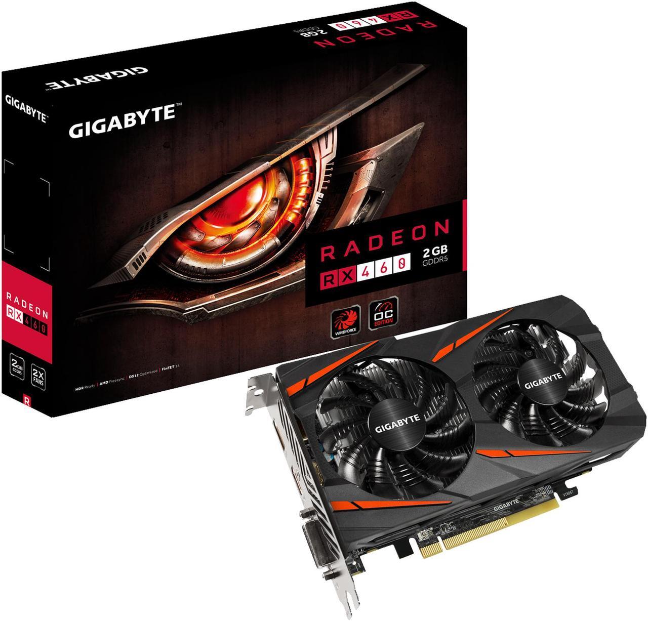 Alt view image 5 of 5 - GIGABYTE Radeon RX 460 WINDFORCE OC 2GB GV-RX460WF2OC-2GD