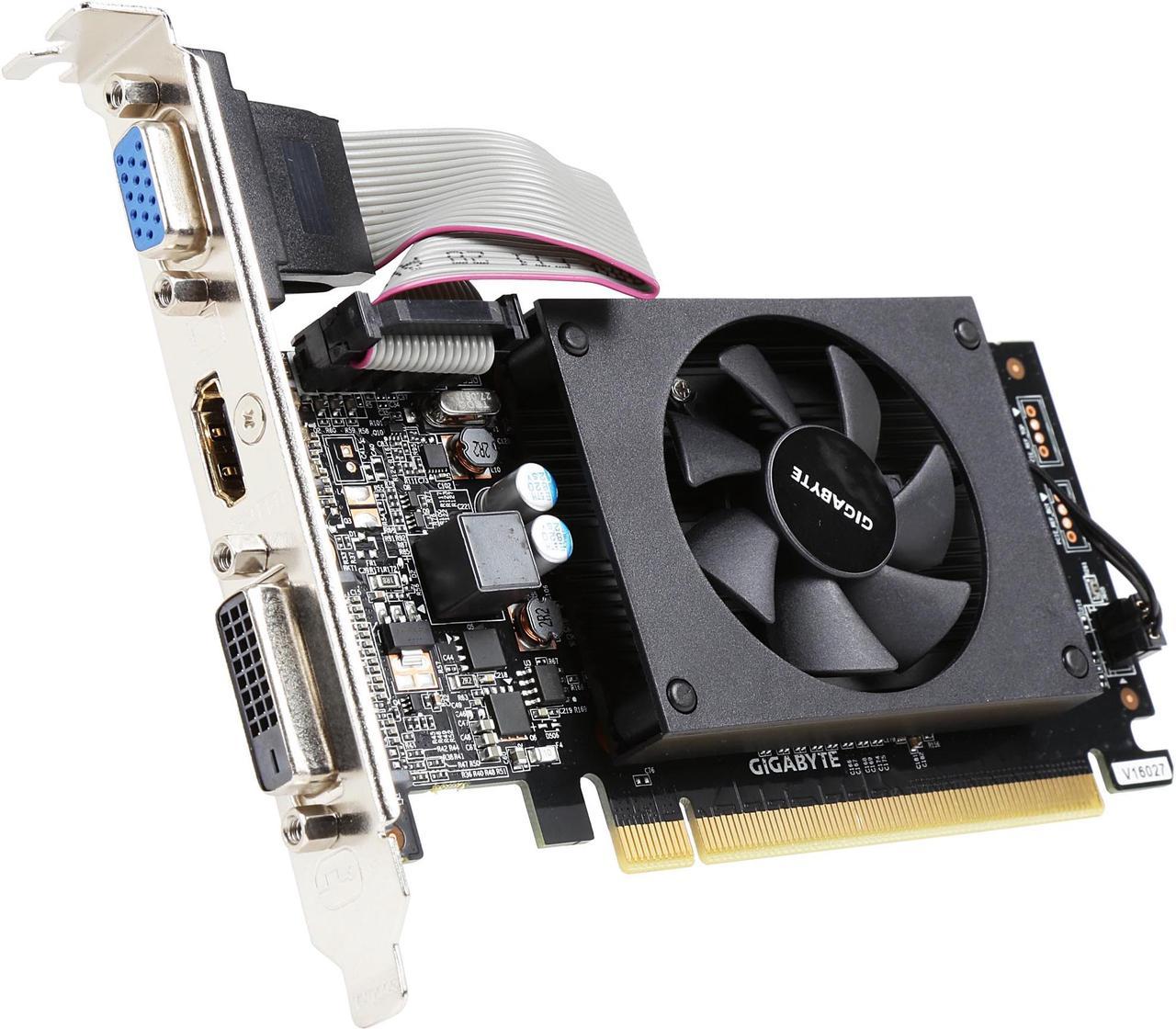 GIGABYTE GeForce GT 710 2GB DDR3 PCI Express 2.0 Low Profile Video Card GV-N710D3-2GL REV2.0