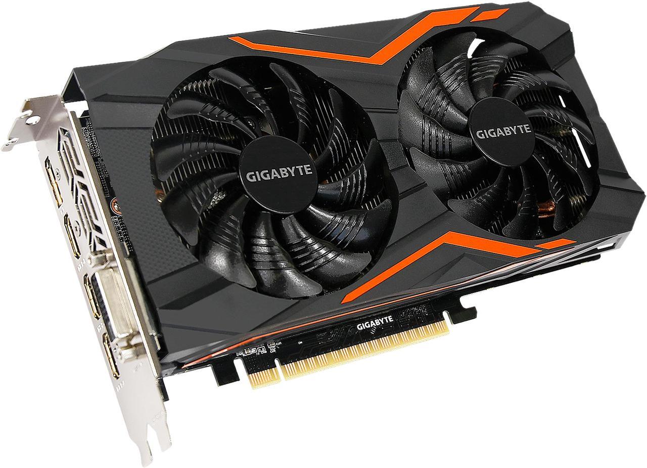 Main image of GIGABYTE GeForce GTX 1050 2GB GDDR5 PCI Express 3.0 x16 ATX Graphics Card GV-N1050G1 GAMING-2GD