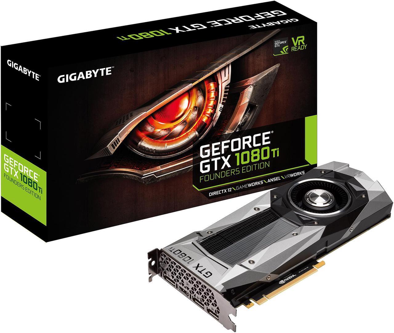 Alt view image 3 of 3 - GIGABYTE GeForce GTX 1080 Ti FE 11GB GDDR5X PCI Express 3.0 ATX Graphics Card GV-N108TD5X-B