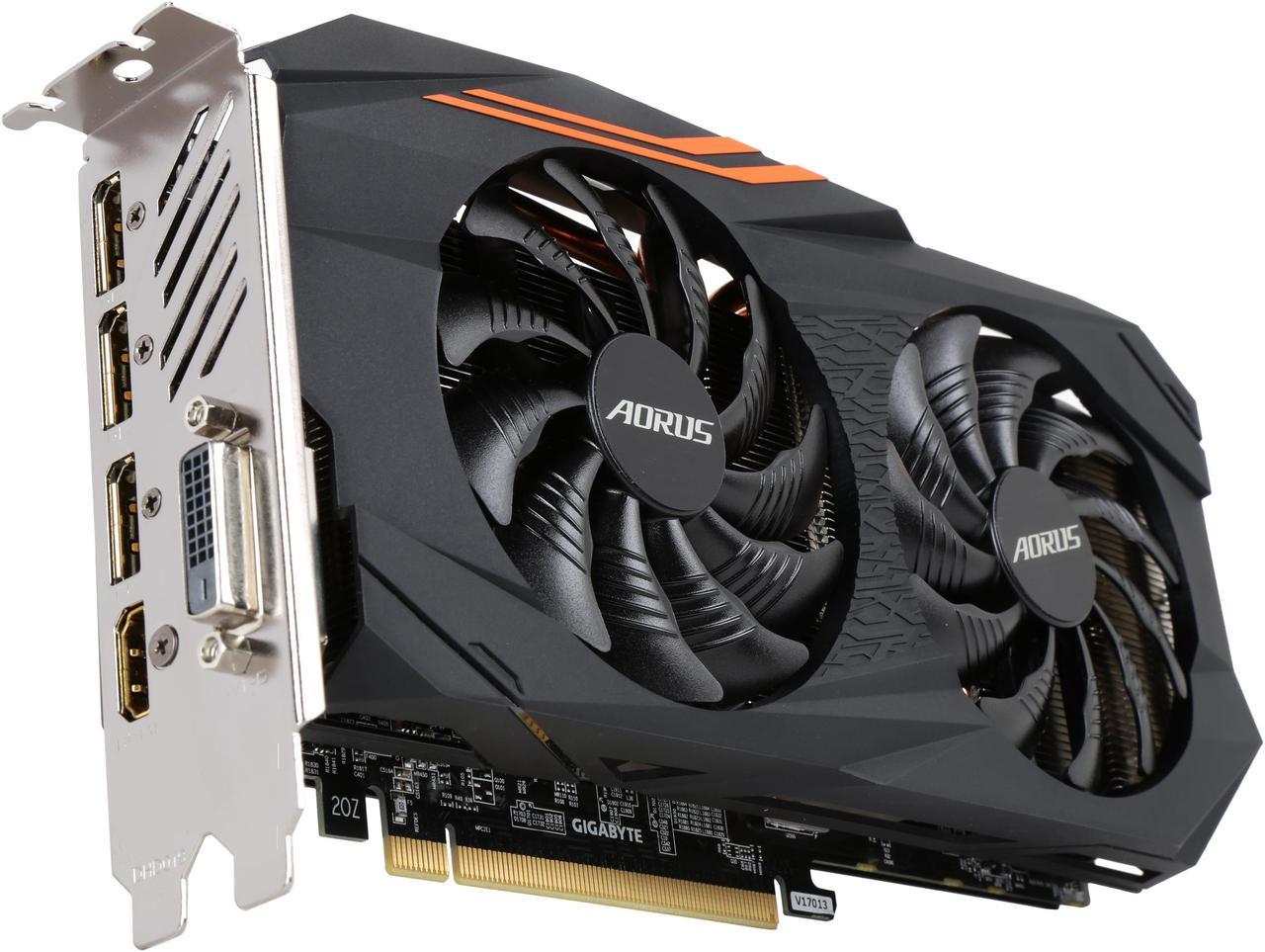 GIGABYTE AORUS Radeon RX 580 8GB GDDR5 PCI Express 3.0 x16 CrossFireX Support ATX Video Card GV-RX580AORUS-8GD