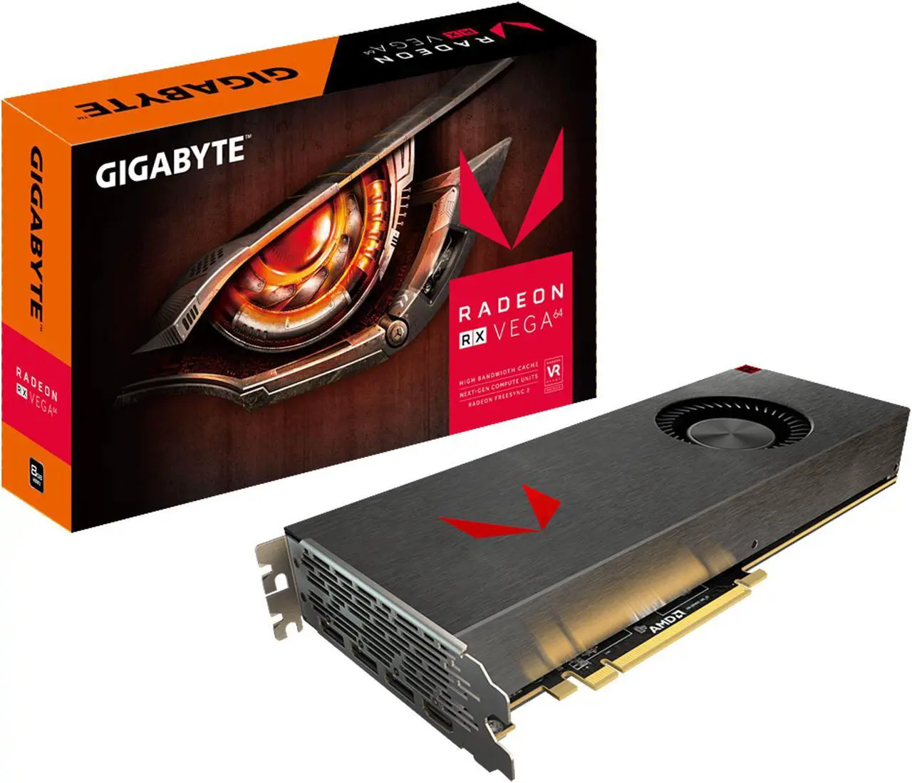 Alt view image 5 of 5 - GIGABYTE Radeon RX VEGA 64 SILVER DirectX 12 GV-RXVEGA64SIL-8GD-B 8GB 2048-Bit HBM2 PCI Express 3.0 x16 ATX Video Card