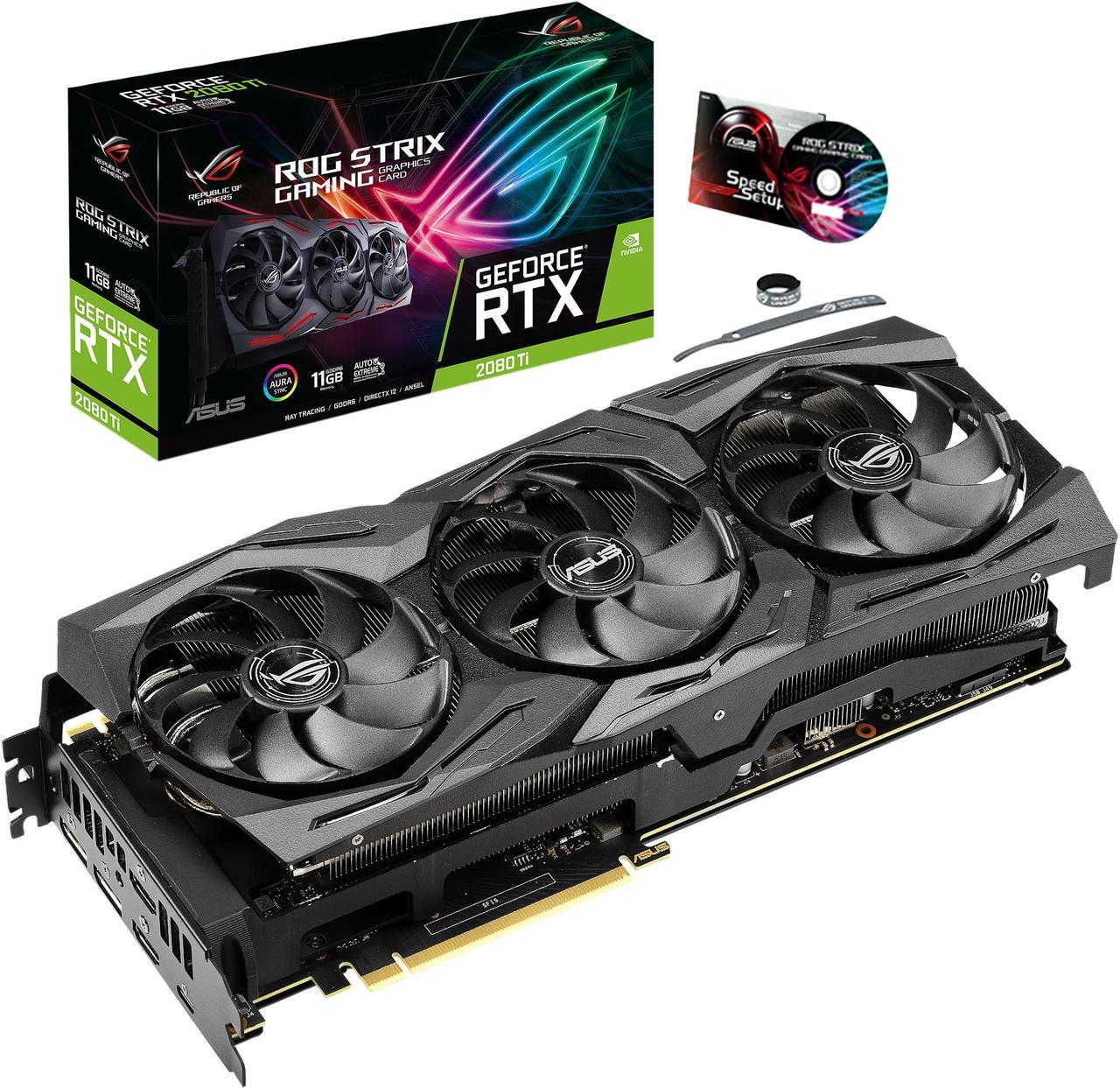 ASUS ROG Strix GeForce RTX 2080 Ti 11GB GDDR6 PCI Express 3.0 SLI Support Video Card ROG-STRIX-RTX2080TI-11G-GAMING