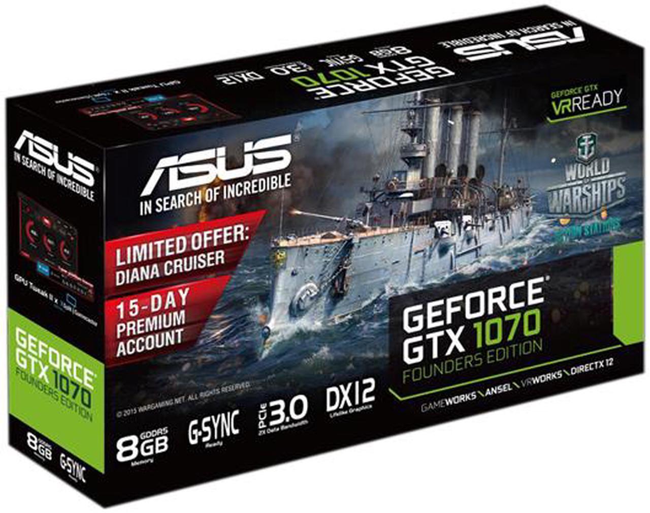 Alt view image 6 of 6 - ASUS GeForce GTX 1070 Founders Edition, GTX1070-8G