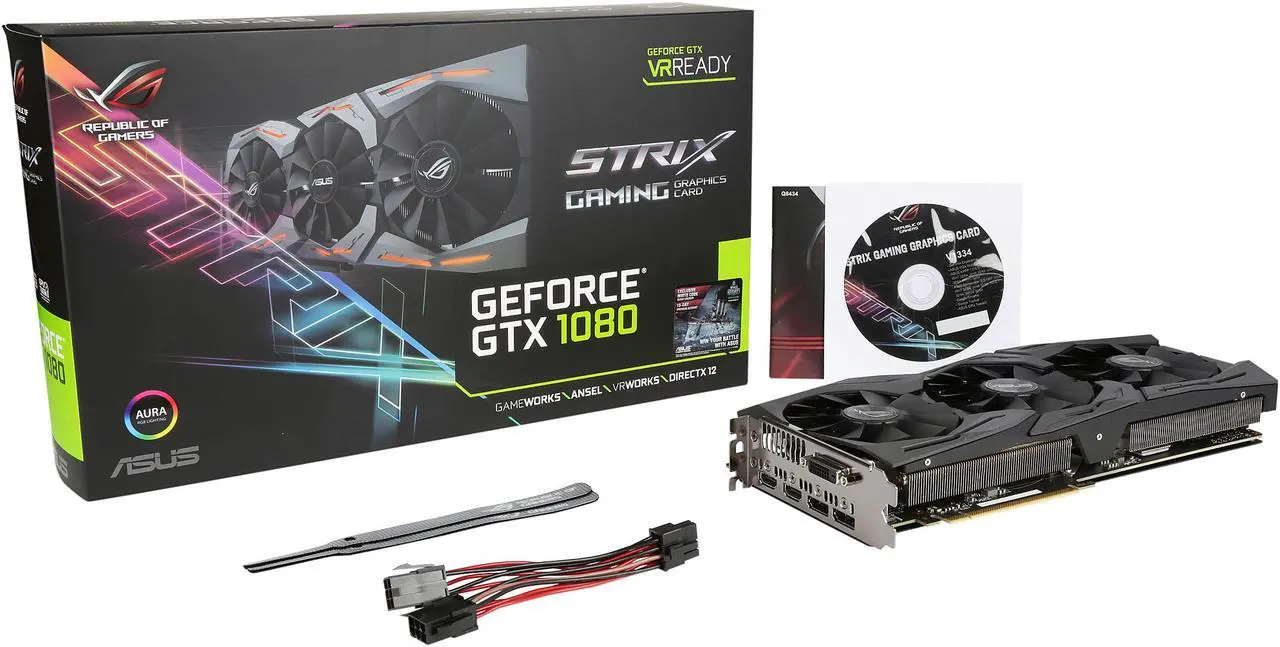 Alt view image 6 of 11 - ASUS GeForce GTX 1080 8GB GDDR5X PCI Express 3.0 Graphics Card STRIX-GTX1080-8G-GAMING