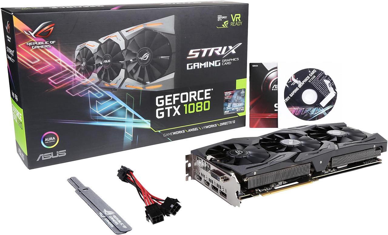 Alt view image 6 of 10 - ASUS ROG GeForce GTX 1080 8GB GDDR5X PCI Express 3.0 Video Card STRIX-GTX1080-A8G-GAMING