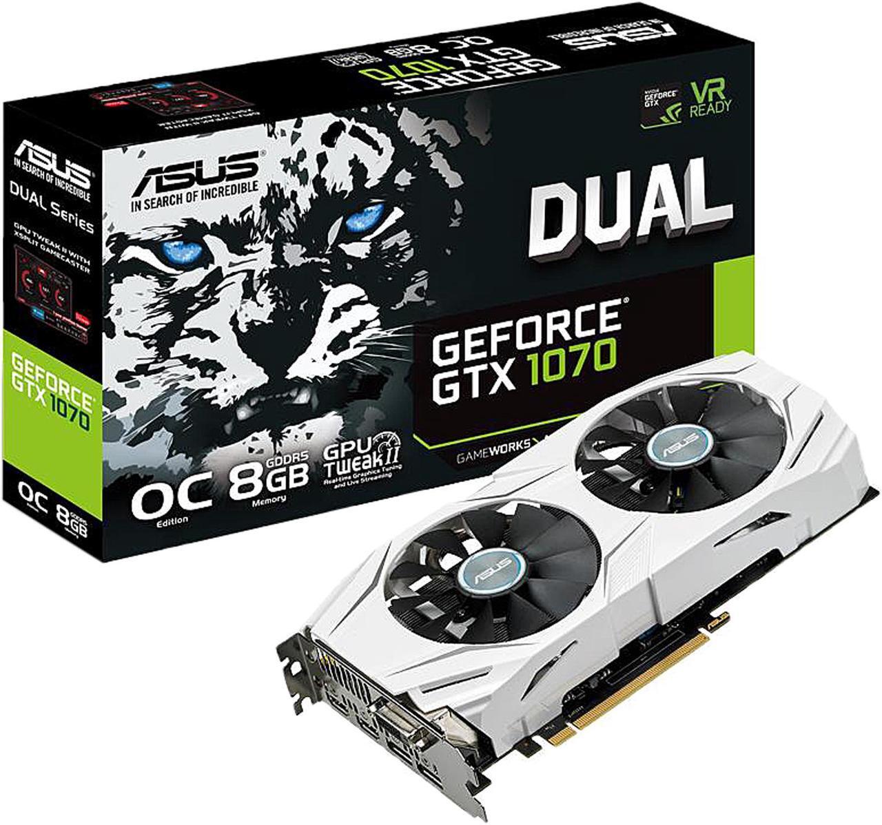 Alt view image 6 of 6 - ASUS Dual GeForce GTX 1070 8GB GDDR5 PCI Express 3.0 SLI Support Graphics Card DUAL-GTX1070-O8G