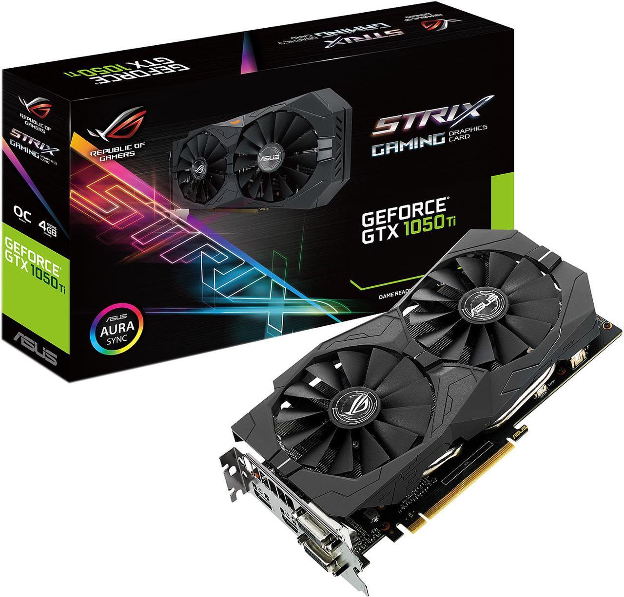Alt view image 7 of 7 - ASUS ROG GeForce GTX 1050 Ti 4GB GDDR5 PCI Express 3.0 Video Card STRIX-GTX1050TI-O4G-GAMING