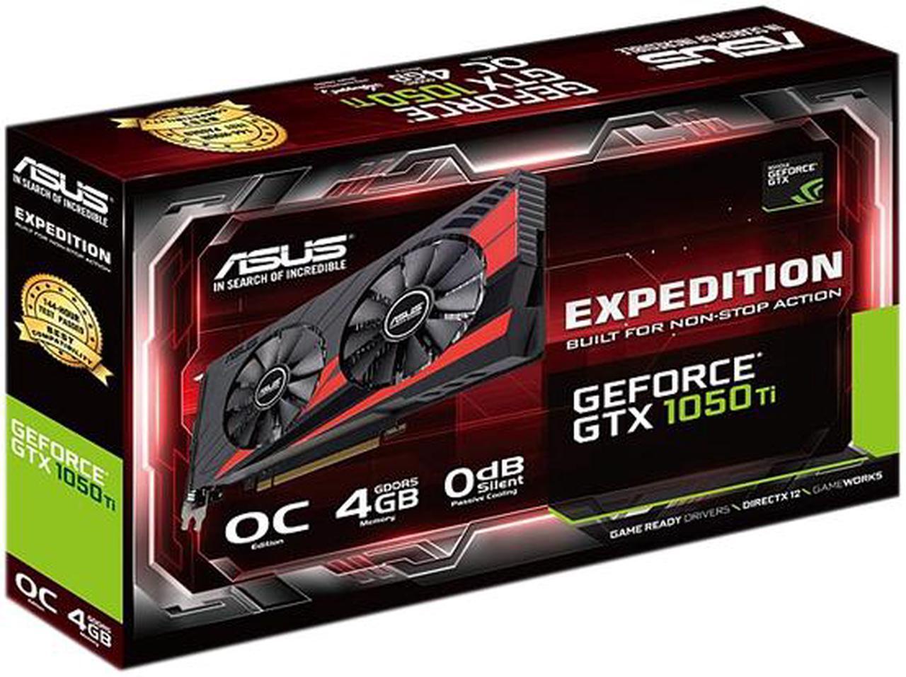 Alt view image 5 of 5 - ASUS GeForce GTX 1050 Ti EX-GTX1050TI-O4G 4GB 128-Bit GDDR5 PCI Express 3.0 HDCP Ready Video Cards