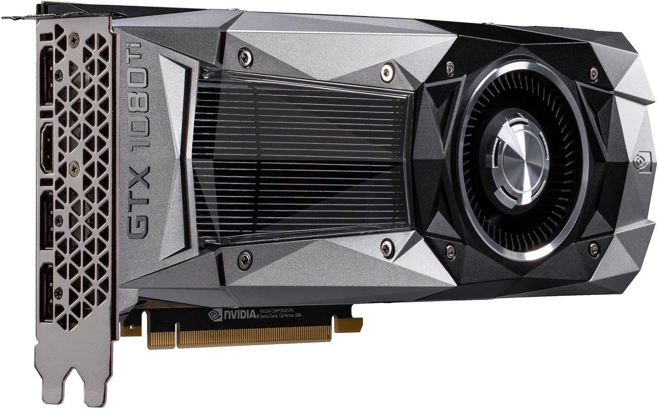 Alt view image 2 of 4 - ASUS GeForce GTX 1080 TI 11GB GDDR5X Founders Edition VR Ready 5K HD Gaming HDMI DisplayPort PCIe Graphics Card (GTX1080TI-FE)