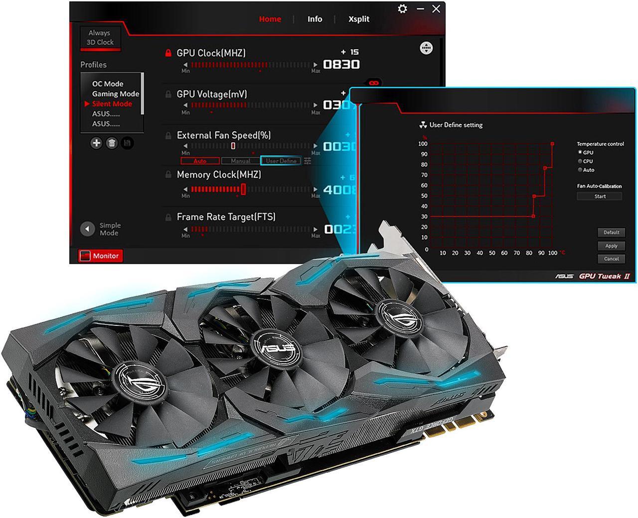 Alt view image 4 of 6 - ASUS ROG GeForce GTX 1080 Ti 11GB GDDR5X SLI Support Video Card STRIX-GTX1080TI-11G-GAMING