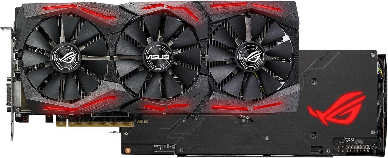 Main image of ASUS ROG Strix Radeon RX 580 O8G Gaming OC Edition GDDR5 DP HDMI DVI VR Ready AMD Graphics Card with RGB Lighting (ROG-STRIX-RX580-O8G-GAMING)