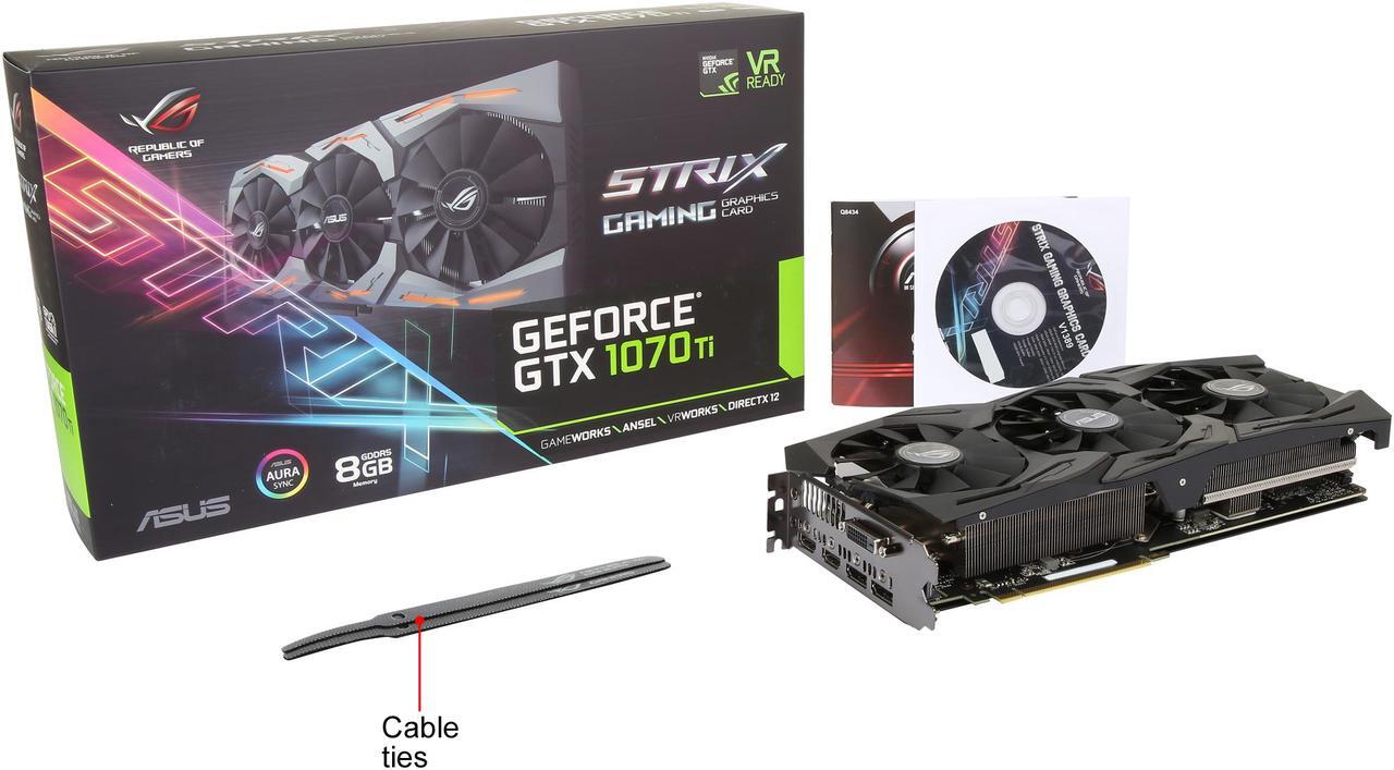 Alt view image 7 of 6 - ASUS ROG GeForce GTX 1070 Ti 8GB GDDR5 PCI Express 3.0 Graphics Card STRIX-GTX1070TI-8G-GAMING