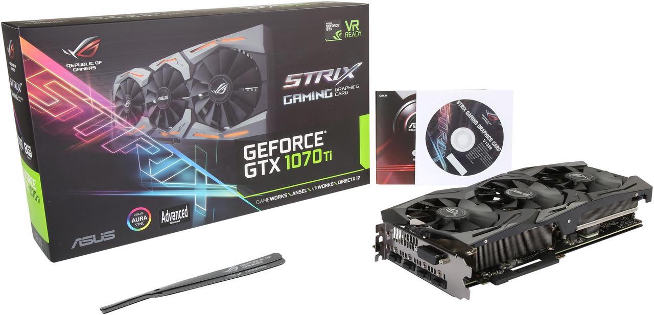 Alt view image 7 of 6 - ASUS ROG GeForce GTX 1070 Ti 8GB GDDR5 PCI Express 3.0 SLI Support Video Card ROG-STRIX-GTX1070TI-A8G-GAMING