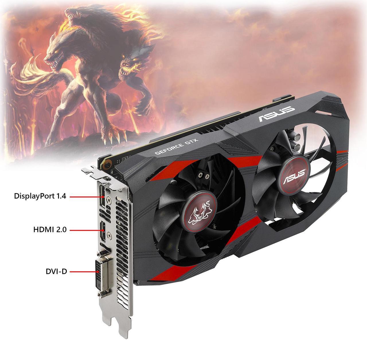 Alt view image 4 of 5 - ASUS Cerberus GeForce GTX 1050 Ti 4GB OC Edition GDDR5 Gaming Graphics Card, CERBERUS-GTX1050TI-O4G