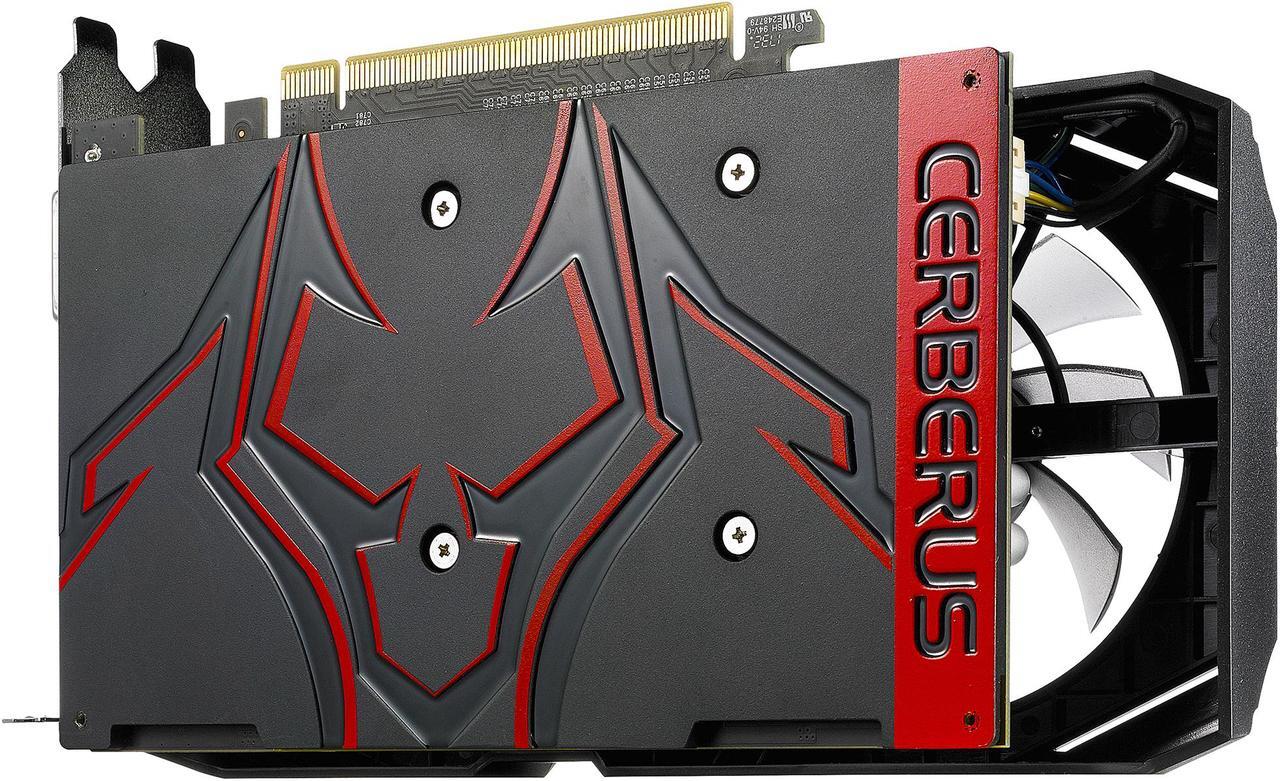 Alt view image 2 of 5 - ASUS Cerberus GeForce GTX 1050 Ti 4GB OC Edition GDDR5 Gaming Graphics Card, CERBERUS-GTX1050TI-O4G