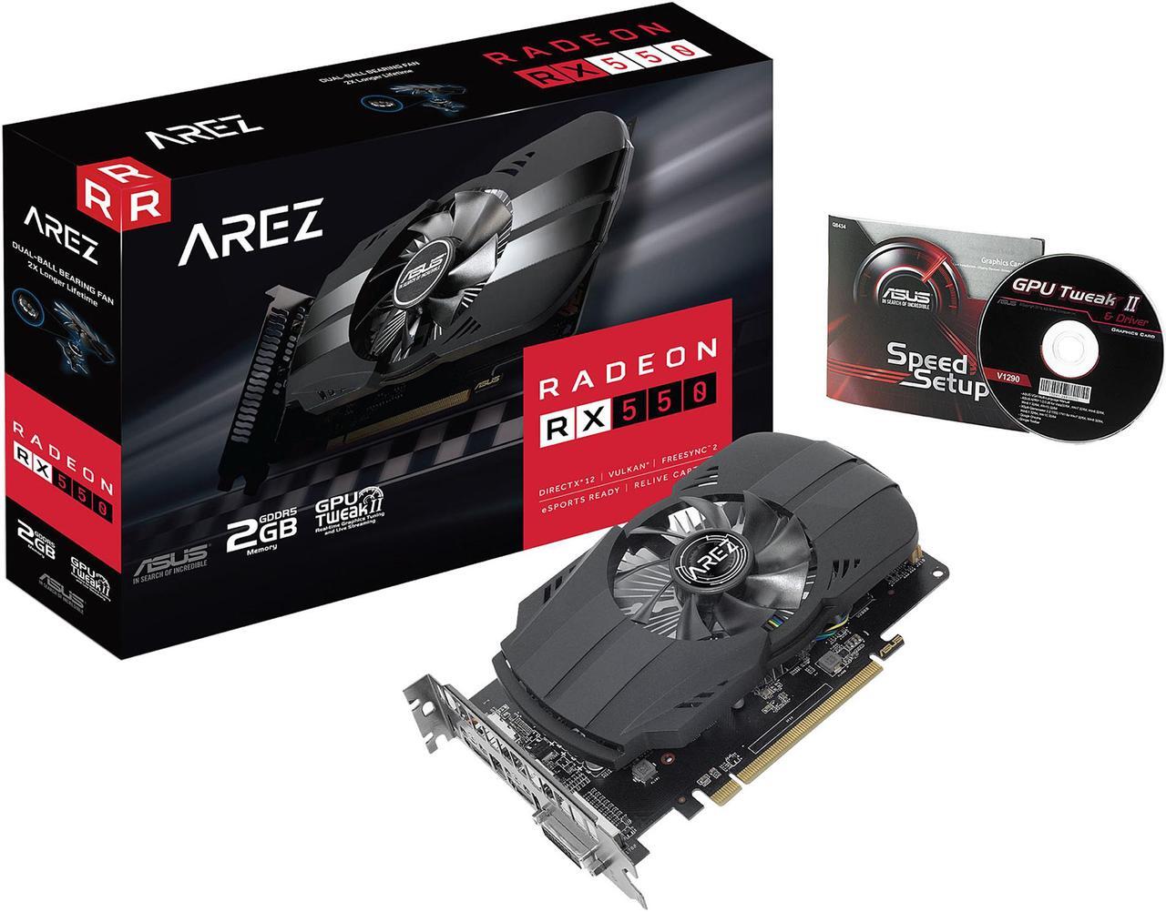 Alt view image 4 of 5 - ASUS Radeon RX 550 2GB GDDR5 PCI Express 3.0 CrossFireX Support Graphics Card AREZ-PH-RX550-2G