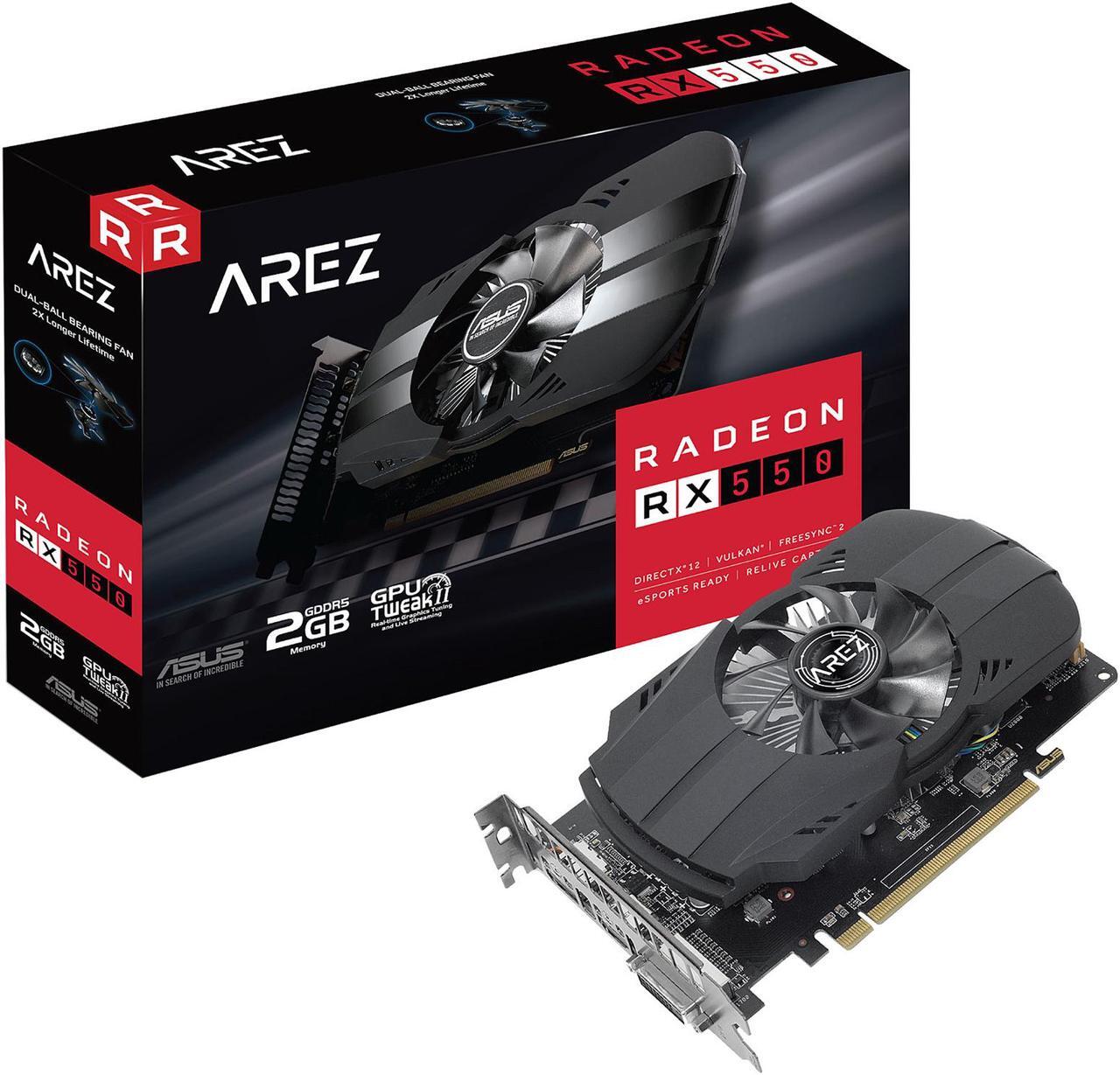 Alt view image 5 of 5 - ASUS Radeon RX 550 2GB GDDR5 PCI Express 3.0 CrossFireX Support Graphics Card AREZ-PH-RX550-2G