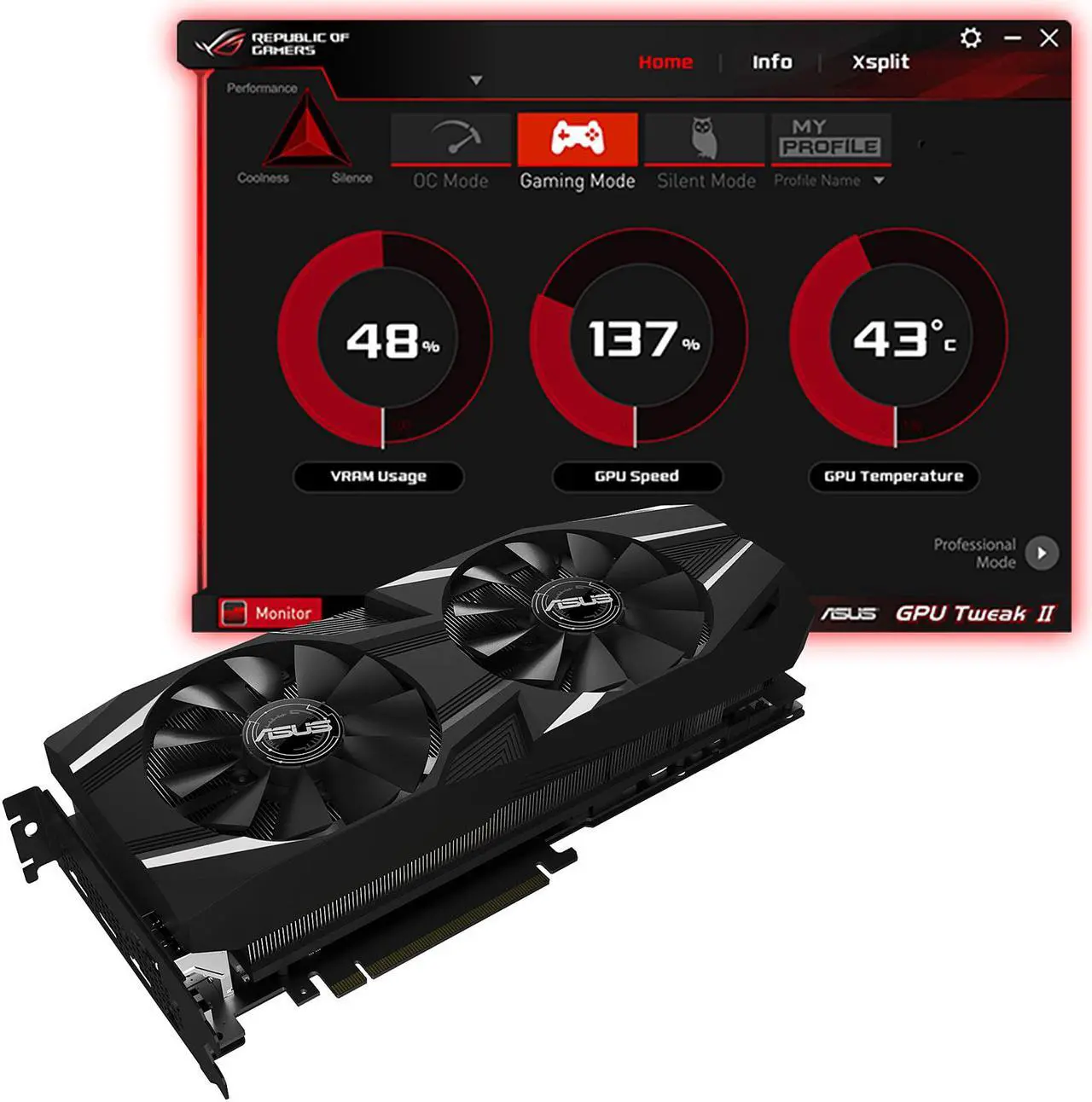 Alt view image 3 of 6 - ASUS Dual GeForce RTX 2080 Ti 11GB GDDR6 PCI Express 3.0 SLI Support Graphics Card DUAL-RTX2080TI-O11G