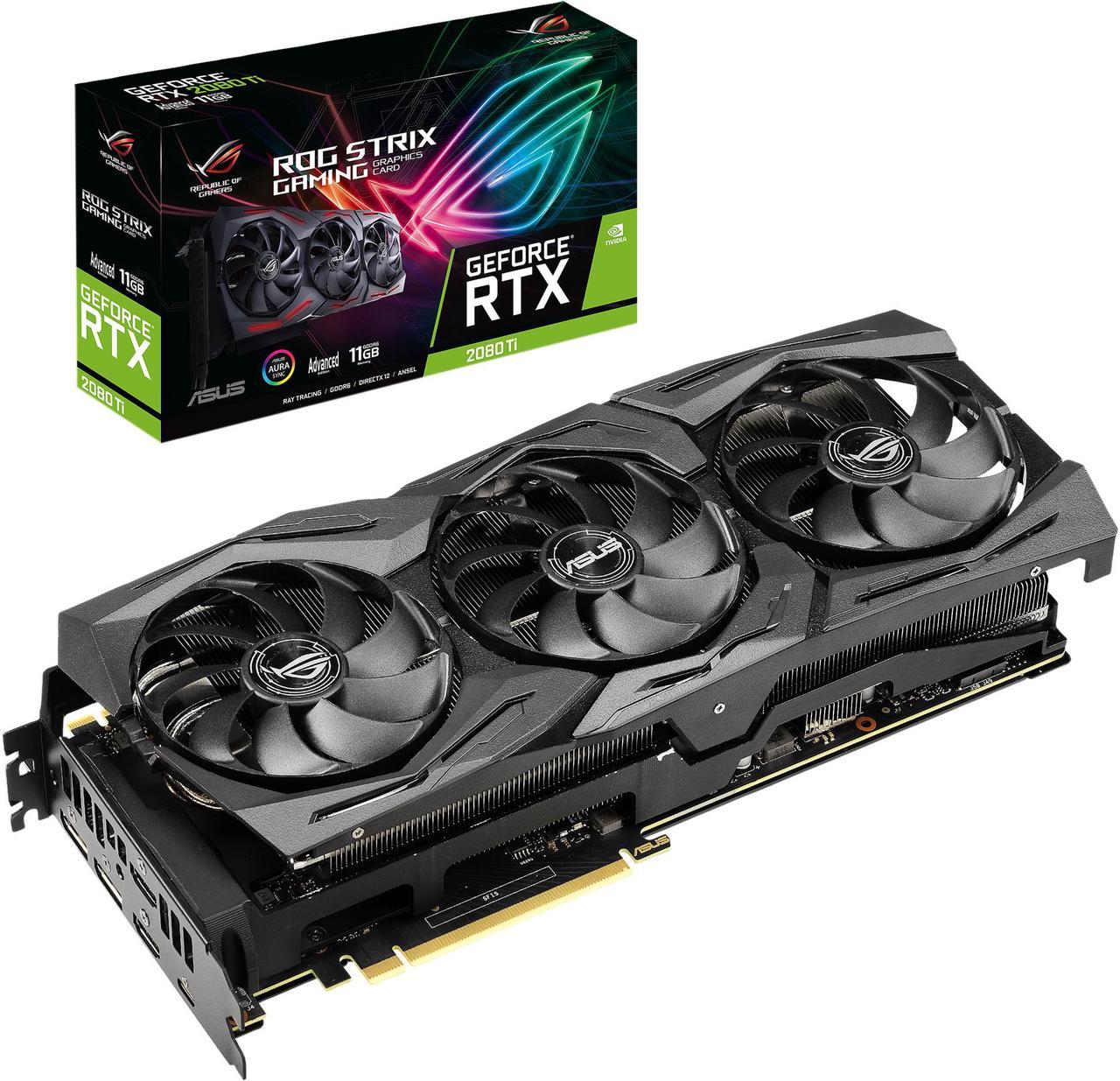 ASUS ROG Strix GeForce RTX 2080 Ti 11GB GDDR6 PCI Express 3.0 SLI Support Video Card ROG-STRIX-RTX2080TI-A11G-GAMING