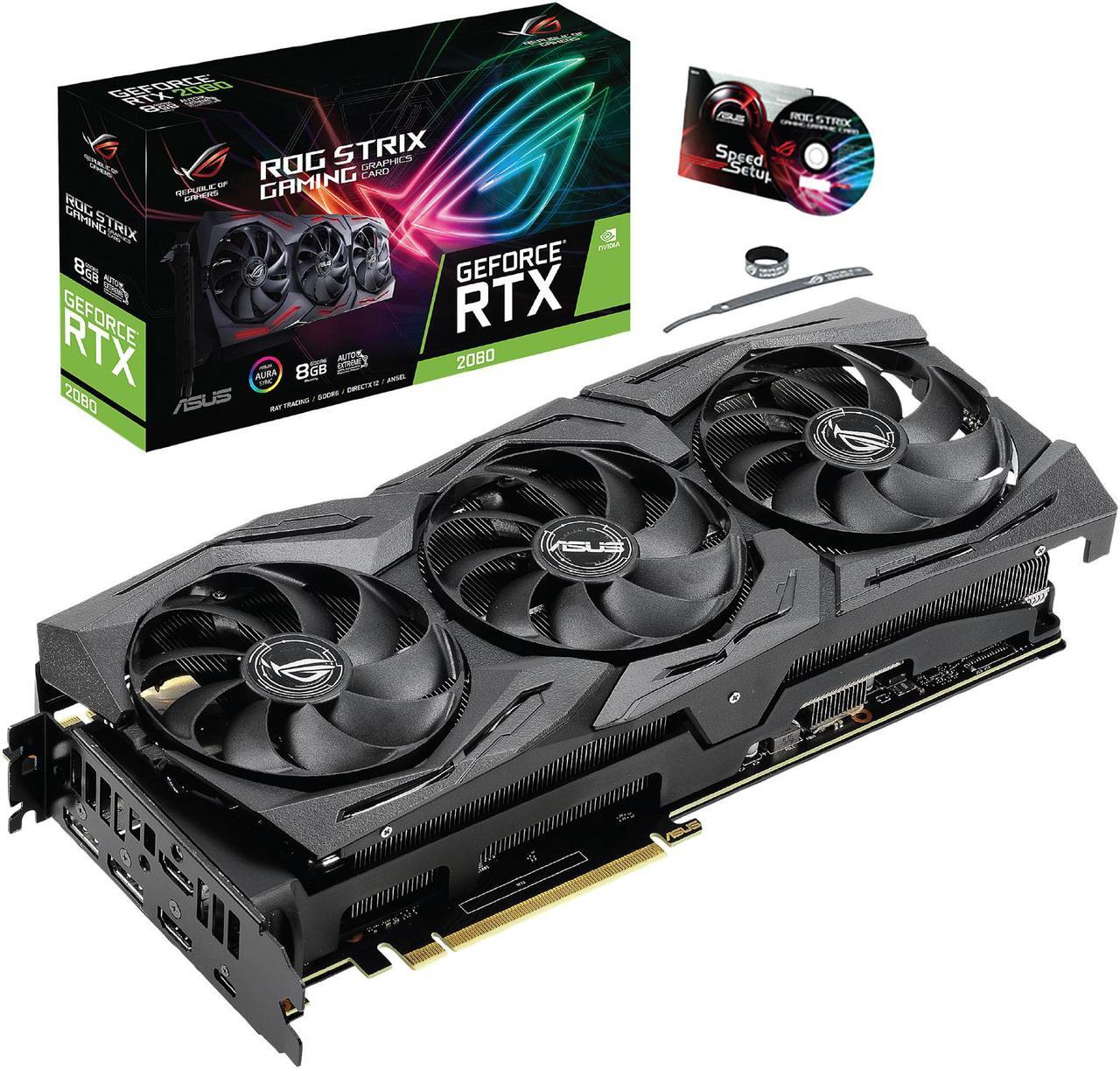 Alt view image 5 of 5 - ASUS ROG STRIX GeForce RTX 2080 8G GDDR6 HDMI DP 1.4 USB Type-C Gaming Graphics Card (ROG-STRIX-RTX2080-A8G-GAMING)