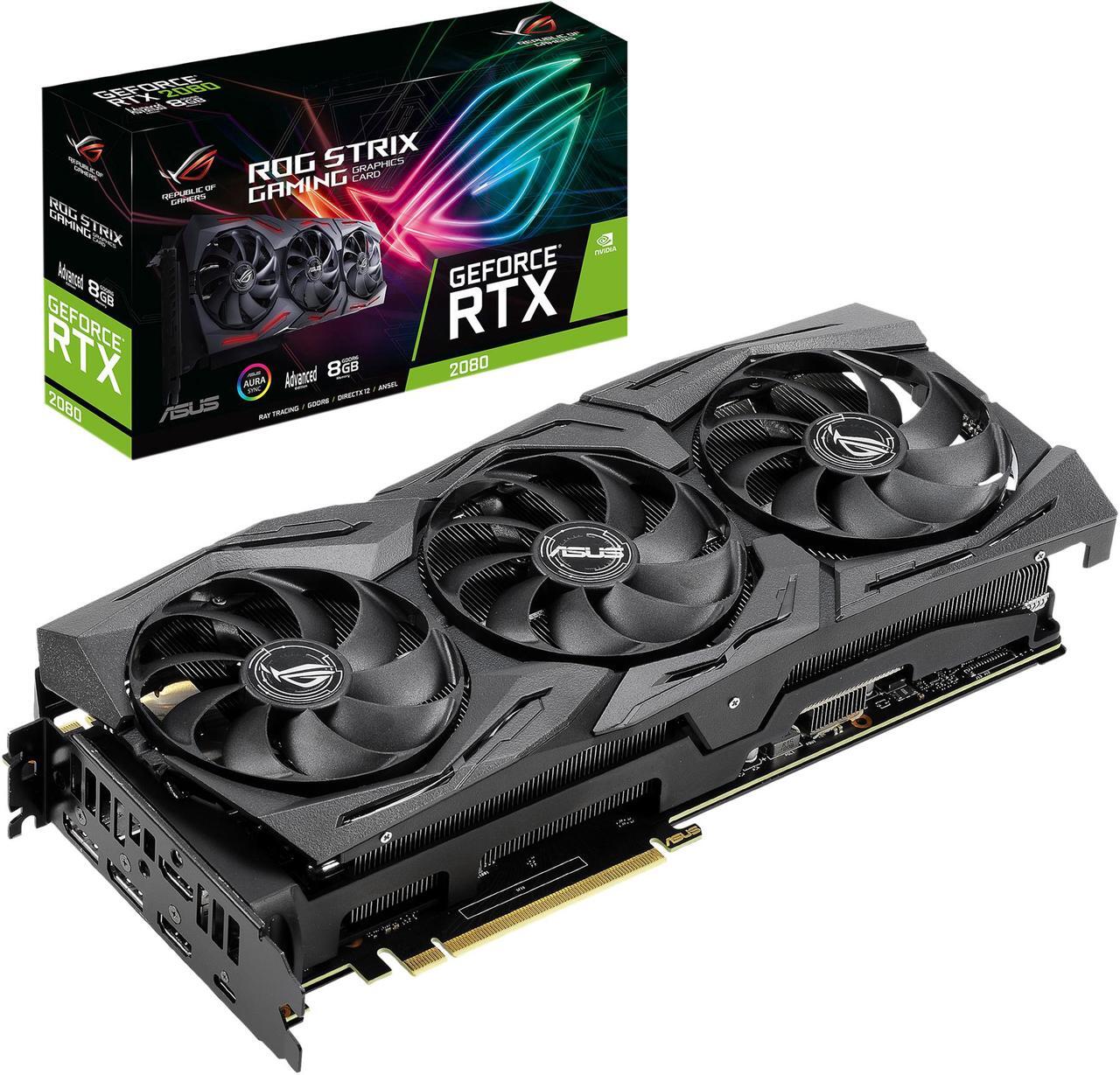 Main image of ASUS ROG STRIX GeForce RTX 2080 8G GDDR6 HDMI DP 1.4 USB Type-C Gaming Graphics Card (ROG-STRIX-RTX2080-A8G-GAMING)