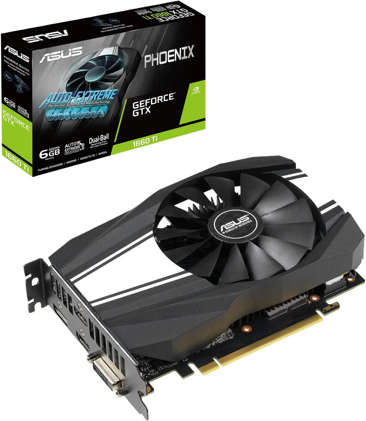 Main image of ASUS Phoenix GeForce GTX 1660 Ti 6GB GDDR6 PCI Express 3.0 Video Card PH-GTX1660TI-6G
