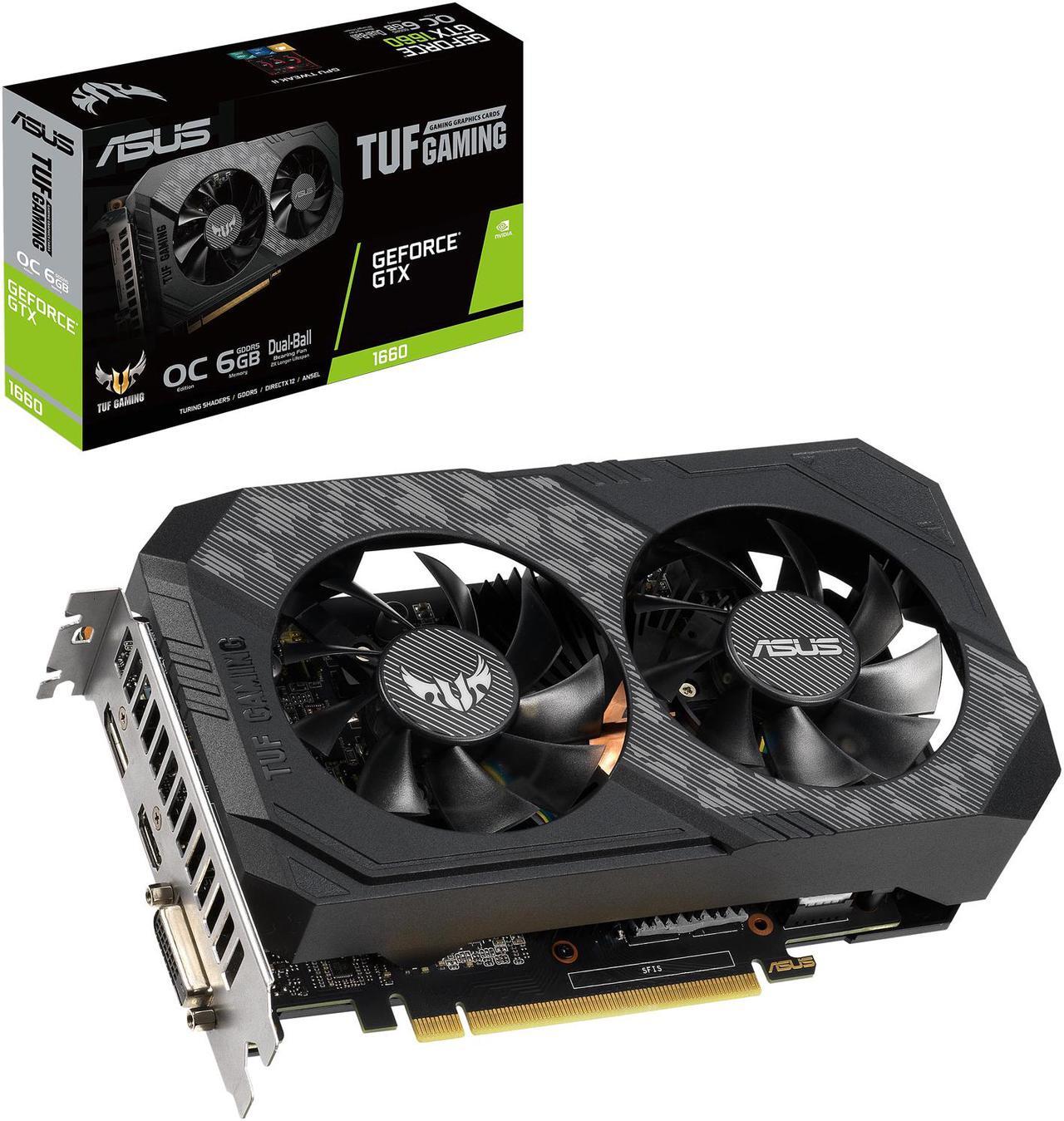 Alt view image 5 of 5 - ASUS TUF Gaming GeForce GTX 1660 Overclocked 6GB Dual-fan Edition HDMI DP DVI Gaming Graphics Card (TUF-GTX1660-O6G-GAMING)