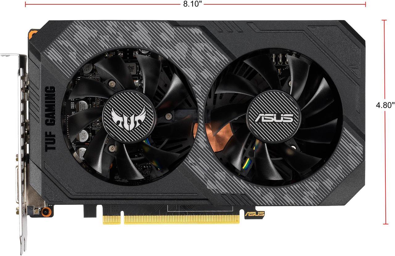 Alt view image 3 of 5 - ASUS TUF Gaming GeForce GTX 1660 Overclocked 6GB Dual-fan Edition HDMI DP DVI Gaming Graphics Card (TUF-GTX1660-O6G-GAMING)