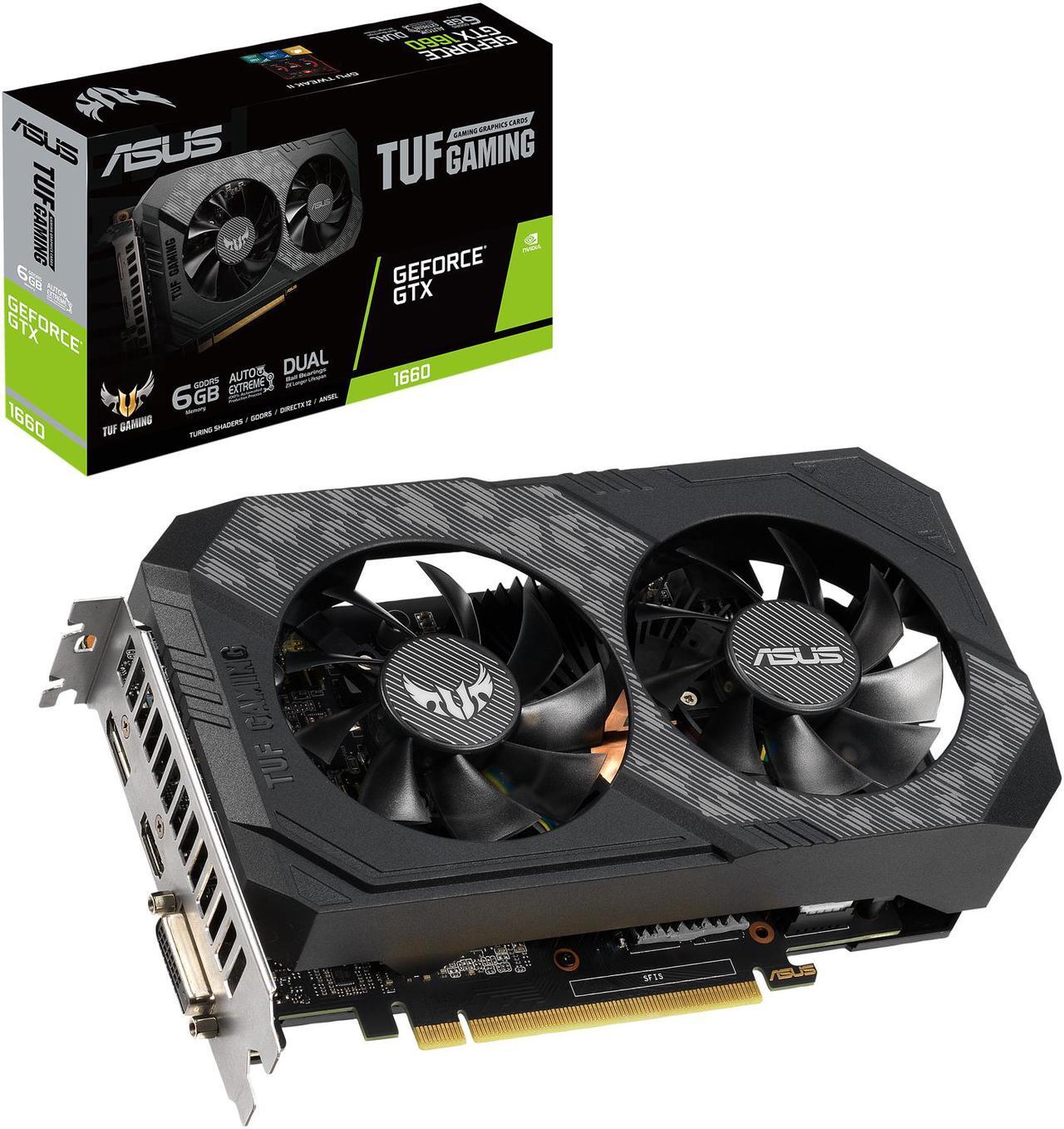 Alt view image 4 of 5 - ASUS TUF Gaming GeForce GTX 1660 6GB Dual-fan Edition HDMI DP DVI Gaming Graphics Card (TUF-GTX1660-6G-GAMING)