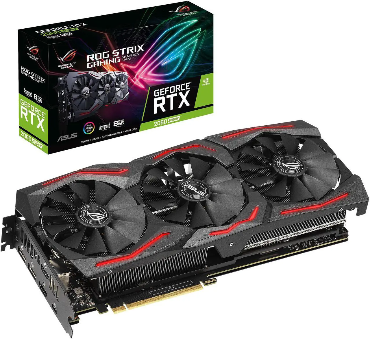 Alt view image 2 of 2 - ASUS ROG STRIX GeForce RTX 2060 SUPER 8GB GDDR6 PCI Express 3.0 Graphics Card ROG-STRIX-RTX2060S-A8G-GAMING