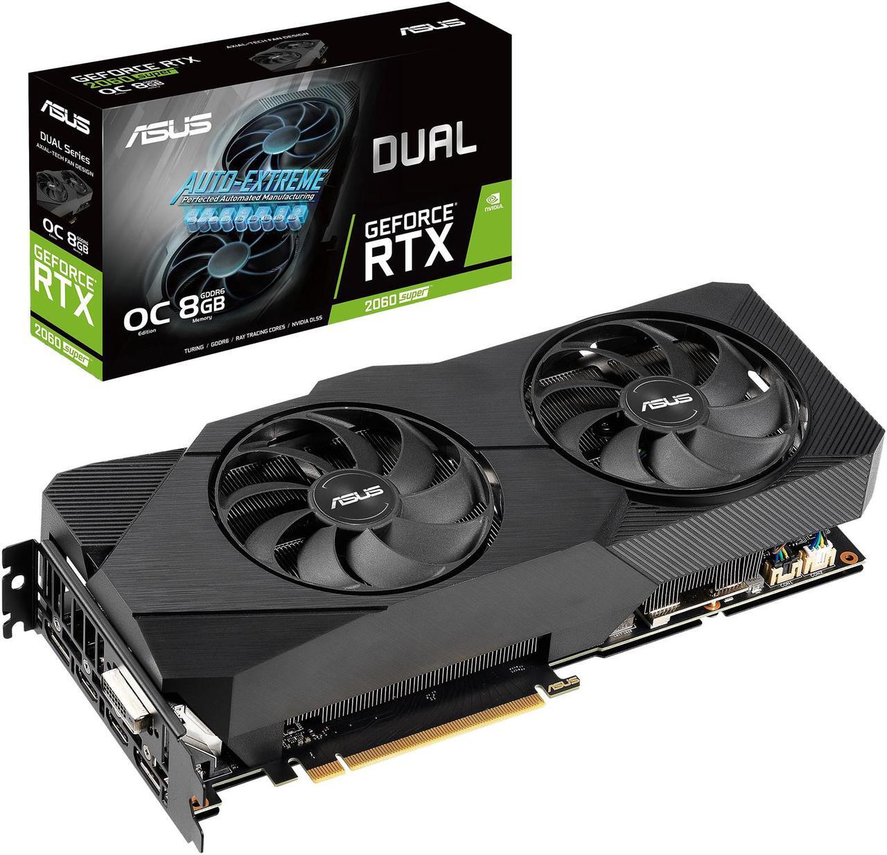Alt view image 2 of 2 - ASUS GeForce RTX 2060 SUPER Overclocked 8G EVO GDDR6 Dual-Fan Edition VR Ready HDMI DisplayPort DVI Graphics Card (DUAL-RTX2060S-O8G-EVO)