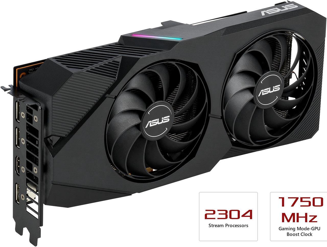 Alt view image 5 of 8 - ASUS AMD Radeon RX 5700 Overclocked 8G GDDR6 Dual Fan EVO Edition HDMI DisplayPort Gaming Graphics Card (DUAL-RX5700-O8G-EVO)
