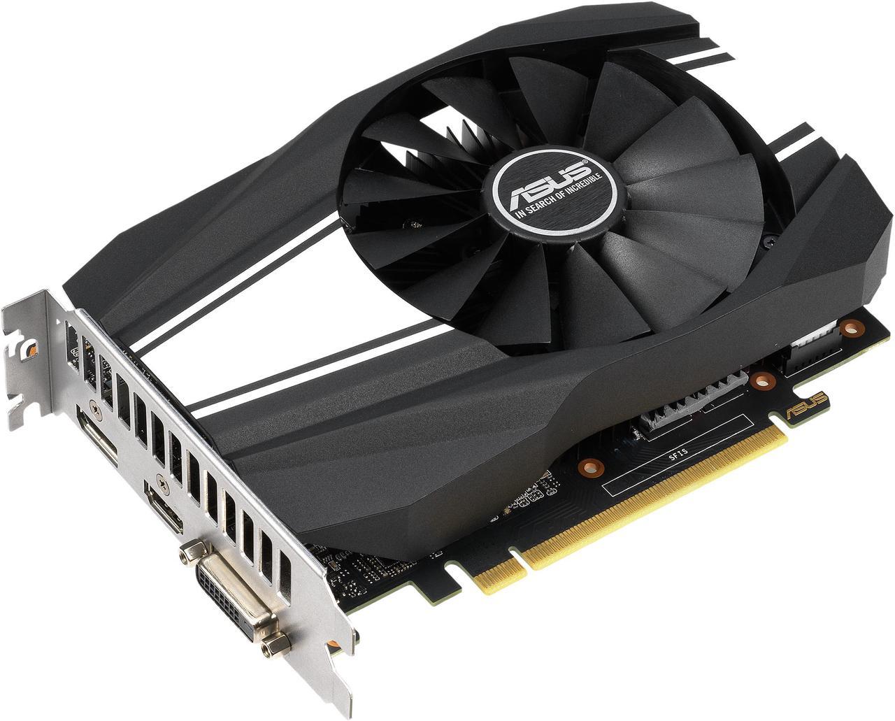 ASUS GeForce GTX 1650 SUPER Overclocked 4GB Phoenix Fan Edition HDMI DP DVI Graphics Card (PH-GTX1650S-O4G)