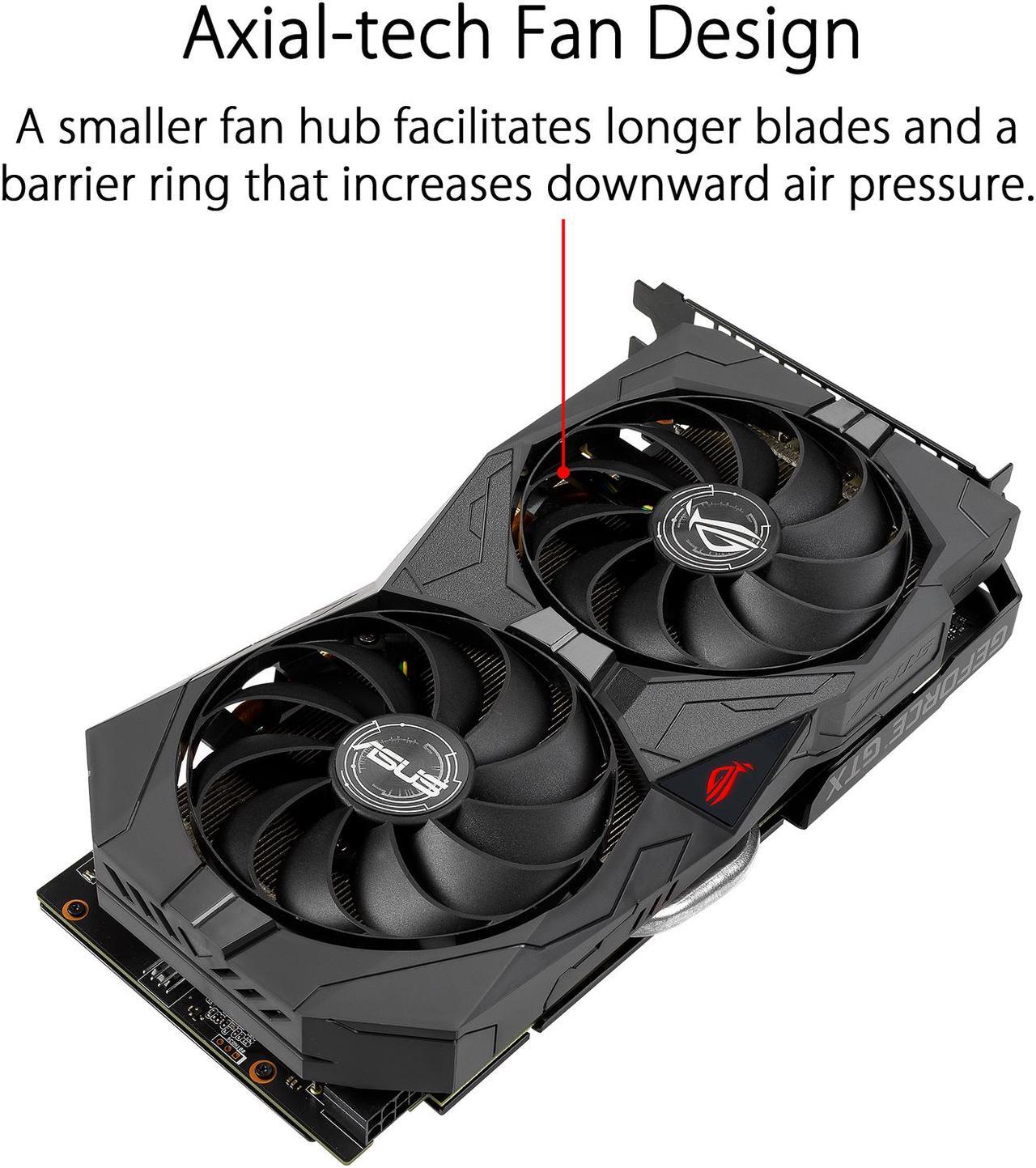 Alt view image 2 of 8 - ASUS ROG Strix GeForce GTX 1660 SUPER Advanced 6GB Edition GDDR6 HDMI 2.0 DP 1.4 Gaming Graphics Card (ROG-STRIX-GTX1660S-A6G-GAMING)