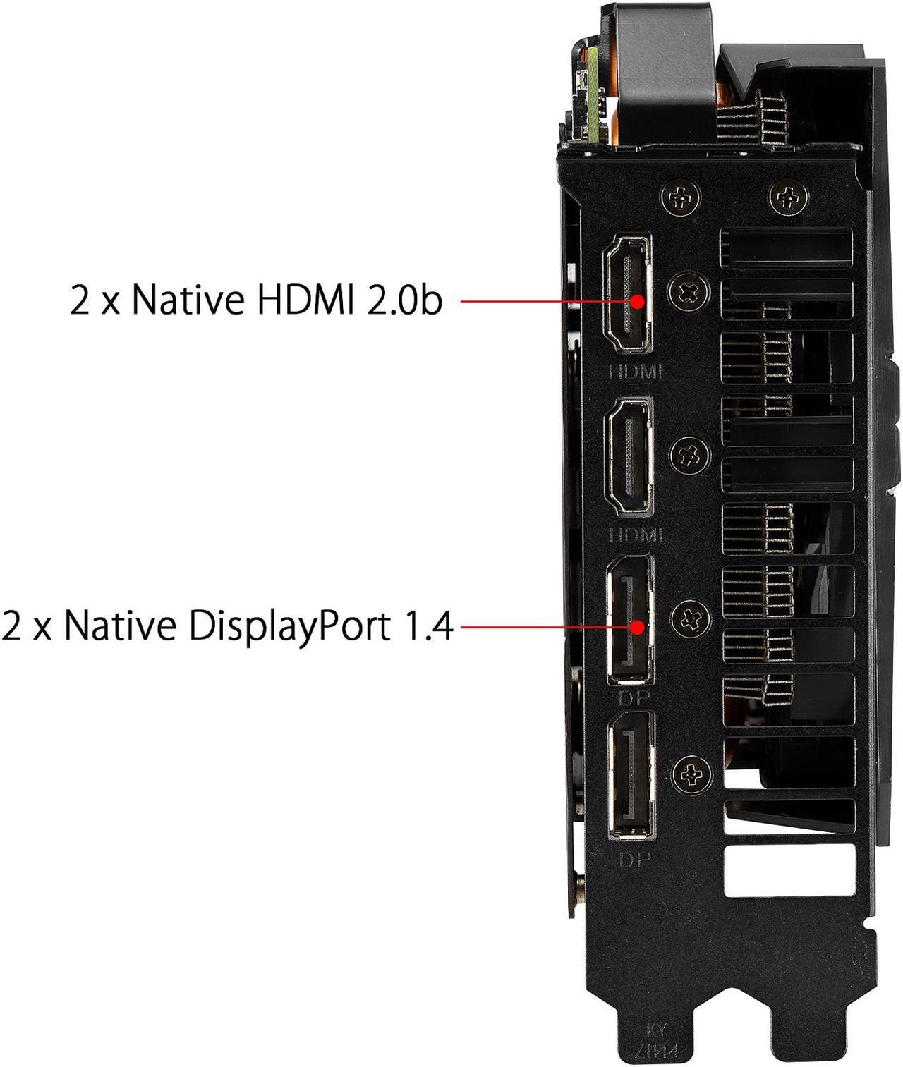Alt view image 5 of 8 - ASUS ROG Strix GeForce GTX 1660 SUPER Advanced 6GB Edition GDDR6 HDMI 2.0 DP 1.4 Gaming Graphics Card (ROG-STRIX-GTX1660S-A6G-GAMING)
