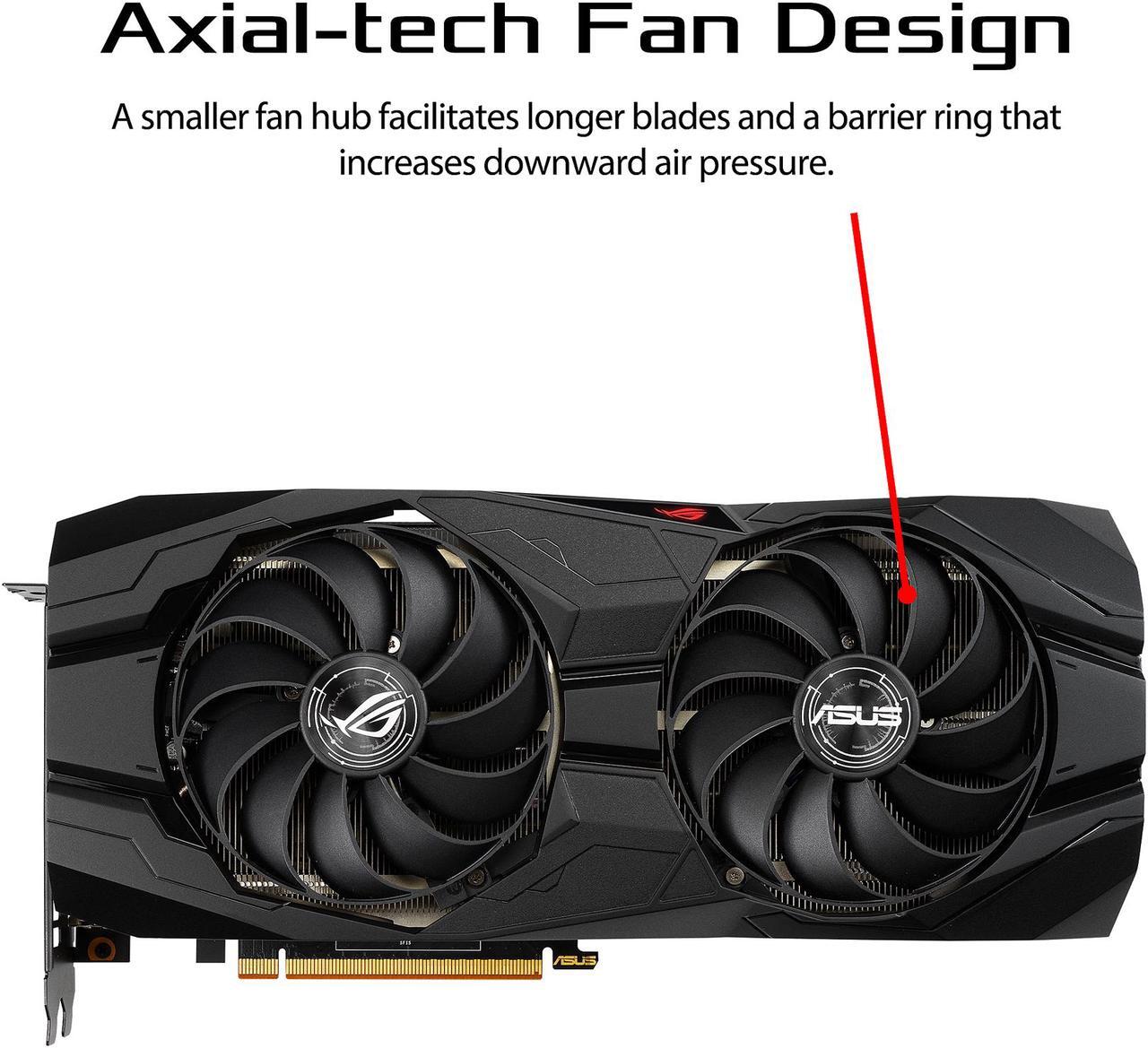Alt view image 2 of 9 - ASUS ROG STRIX AMD Radeon RX 5500 XT Overclocked 8G GDDR6 HDMI DisplayPort Gaming Graphics Card (ROG-STRIX-RX5500XT-O8G-GAMING)