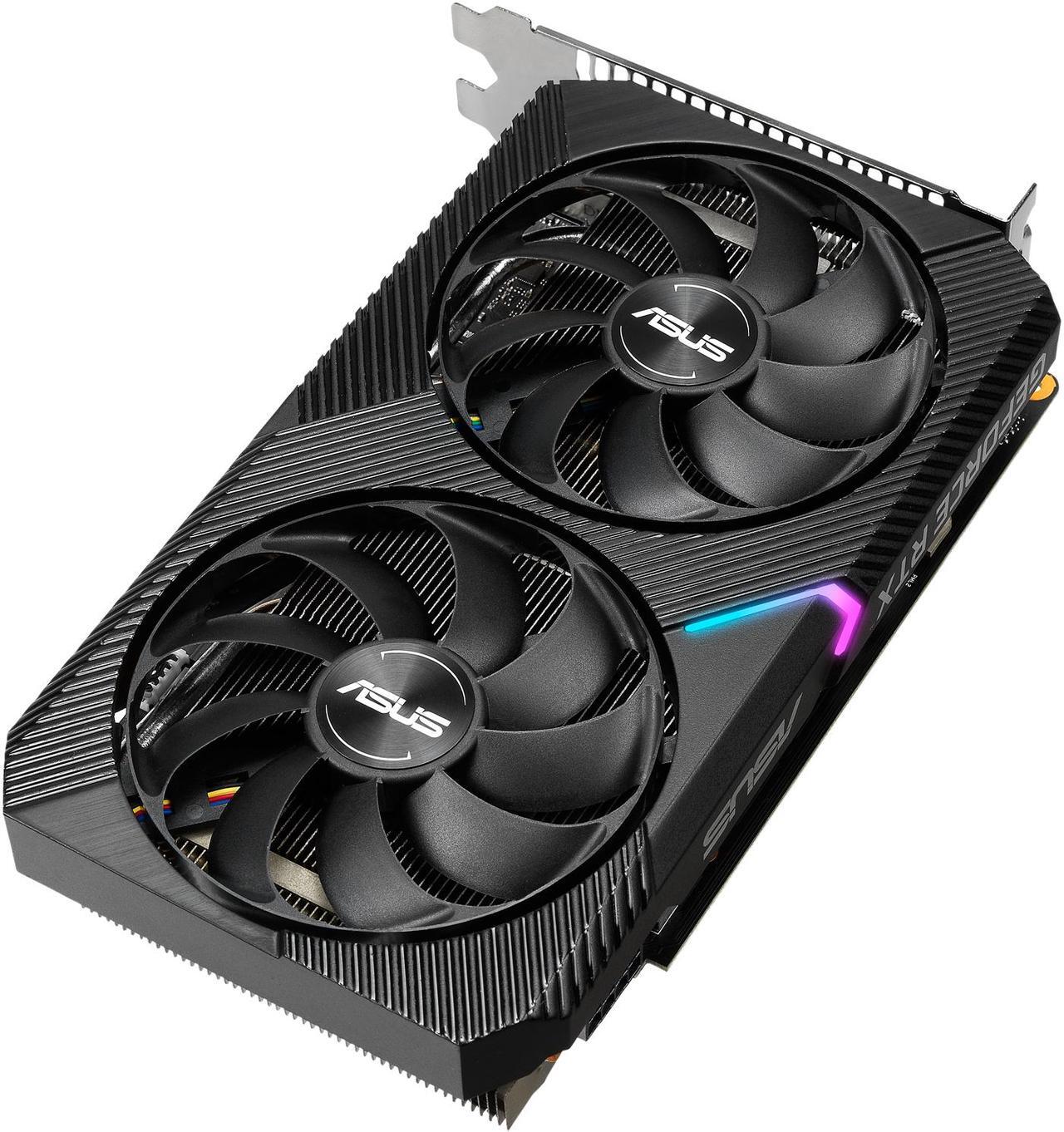 Alt view image 6 of 10 - ASUS Dual NVIDIA GeForce RTX 2070 MINI OC Edition Gaming Graphics Card, PCIe 3.0, 8GB GDDR6, HDMI, DisplayPort, DVI-D, for Intel NUC 9 Extreme Kit, Intel NUC 9 Pro Kit and Small Chassis (DUAL-RTX2070-O8G-MINI)