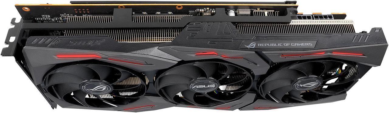 Alt view image 2 of 7 - ASUS ROG STRIX AMD Radeon RX 5600 XT OC Edition Gaming Graphics Card (PCIe 4.0, 6GB, GDDR6 Memory, HDMI, DisplayPort, Full HD Gaming, Axial-tech Fan Design, Auto-Extreme, Metal Backplate (ROG-STRIX-RX5600XT-O6G-GAMING)