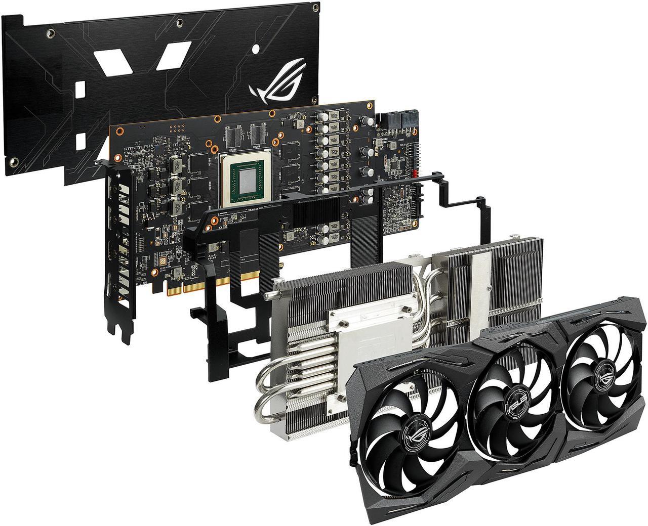 Alt view image 5 of 7 - ASUS ROG STRIX AMD Radeon RX 5600 XT OC Edition Gaming Graphics Card (PCIe 4.0, 6GB, GDDR6 Memory, HDMI, DisplayPort, Full HD Gaming, Axial-tech Fan Design, Auto-Extreme, Metal Backplate (ROG-STRIX-RX5600XT-O6G-GAMING)