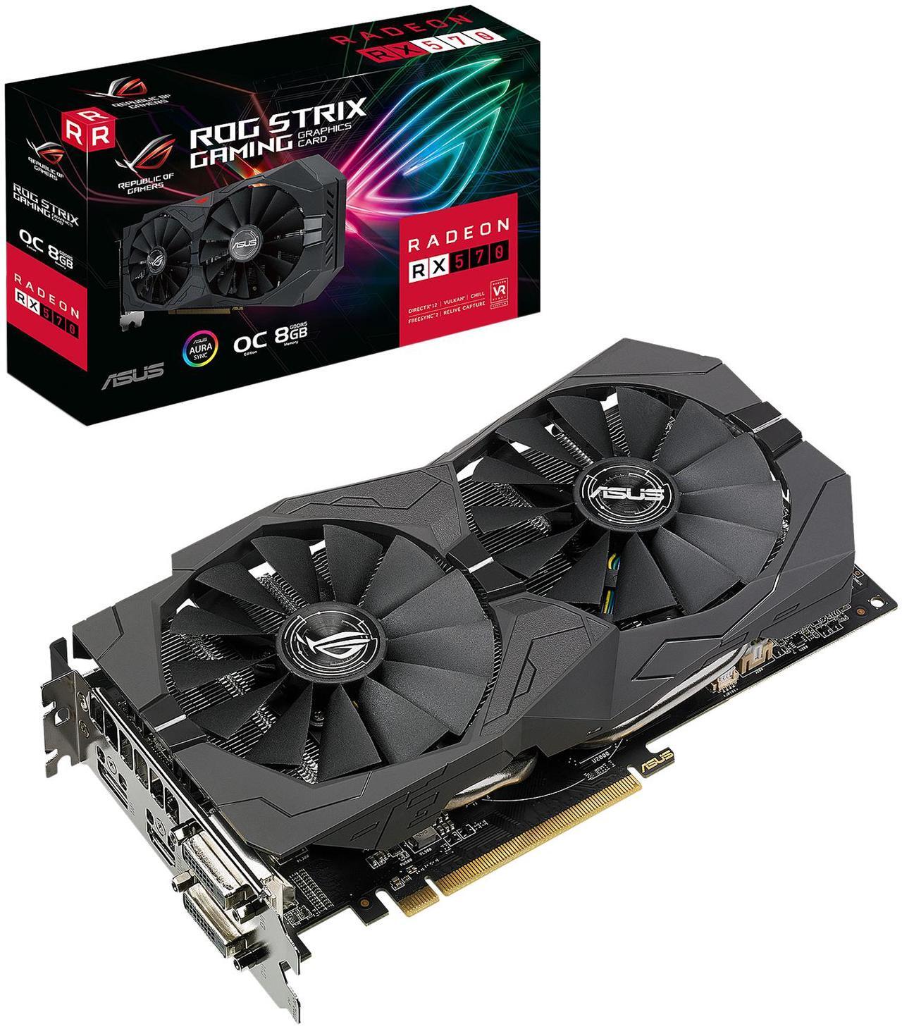 Alt view image 7 of 7 - ASUS ROG Strix Radeon RX 570 8GB GDDR5 PCI Express 3.0 Graphics Card ROG-STRIX-RX570-O8G-GAMING