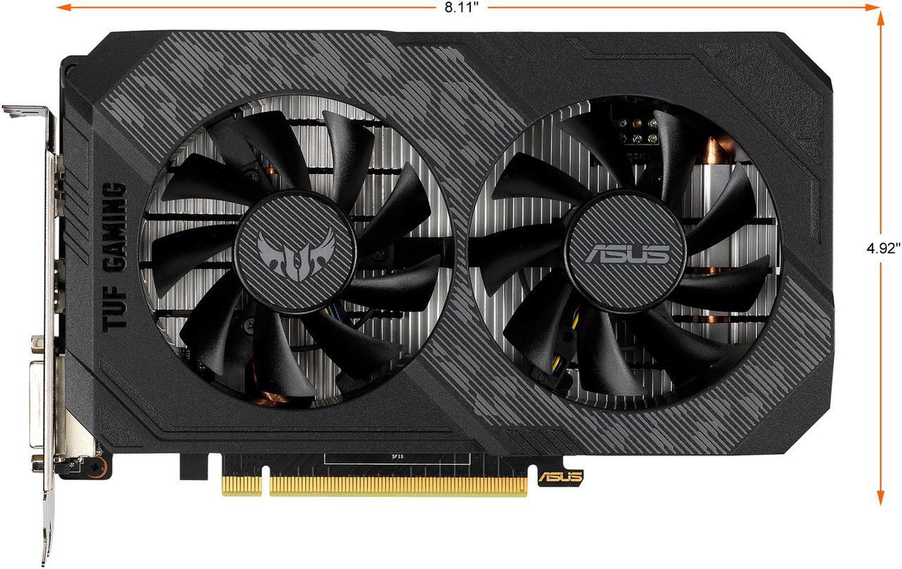 Alt view image 2 of 11 - ASUS TUF Gaming GeForce GTX 1650 OC Edition 4GB GDDR6 PCI Express 3.0 Video Card TUF-GTX1650-O4GD6-P-GAMING