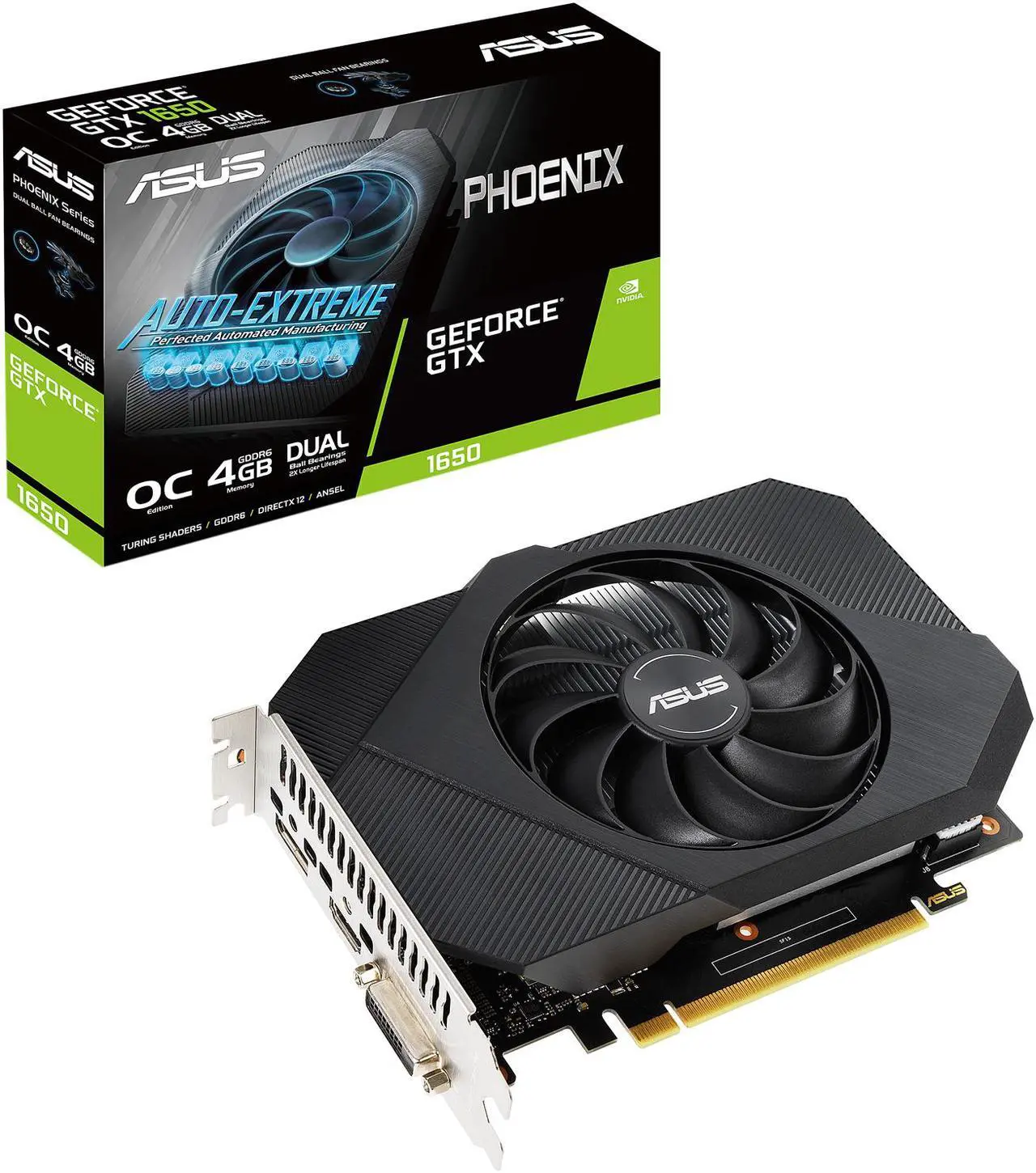 Alt view image 7 of 7 - ASUS Phoenix GeForce GTX 1650 4GB GDDR6 PCI Express 3.0 Graphics Card PH-GTX1650-O4GD6-P