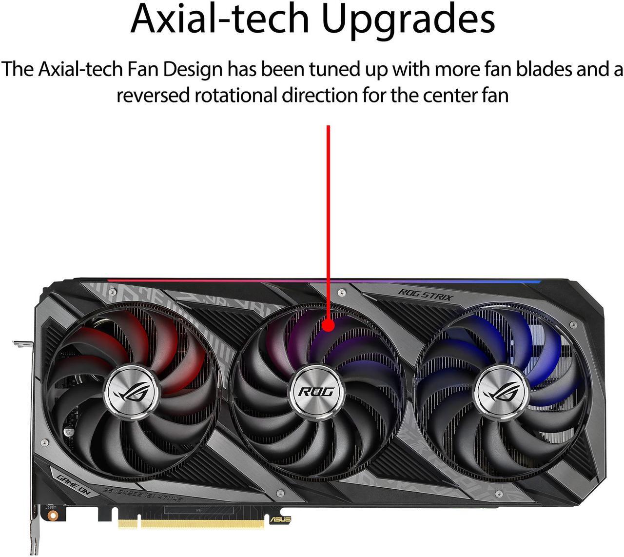 Alt view image 2 of 7 - ASUS ROG Strix GeForce RTX 3070 8GB GDDR6 PCI Express 4.0 Graphics Card ROG-STRIX-RTX3070-O8G-GAMING
