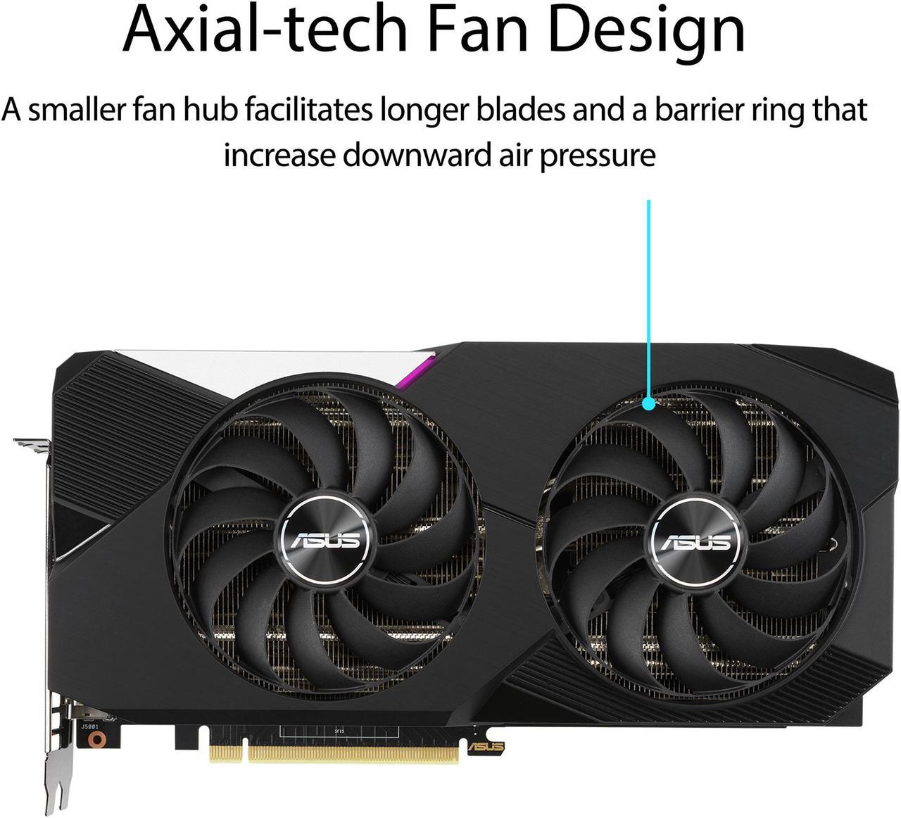 Alt view image 2 of 8 - ASUS Dual GeForce RTX 3070 8GB GDDR6 PCI Express 4.0 Graphics Card DUAL-RTX3070-8G