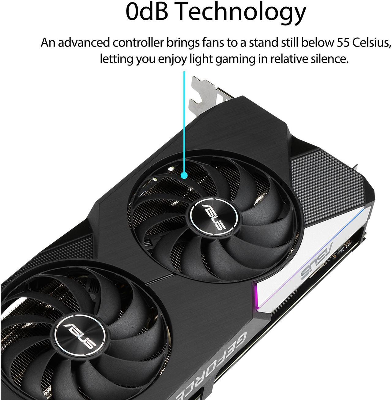 Alt view image 3 of 8 - ASUS Dual GeForce RTX 3070 8GB GDDR6 PCI Express 4.0 Graphics Card DUAL-RTX3070-8G