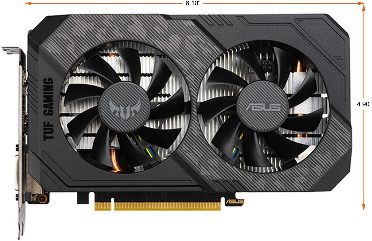 Alt view image 2 of 7 - ASUS TUF Gaming GeForce GTX 1660 SUPER 6GB GDDR6 PCI Express 3.0 Graphics Card TUF-GTX1660S-6G-GAMING