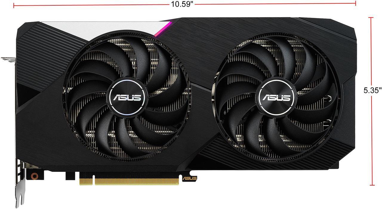 Alt view image 2 of 16 - ASUS Dual GeForce RTX 3060 Ti 8GB GDDR6 PCI Express 4.0 Video Card DUAL-RTX3060TI-O8G