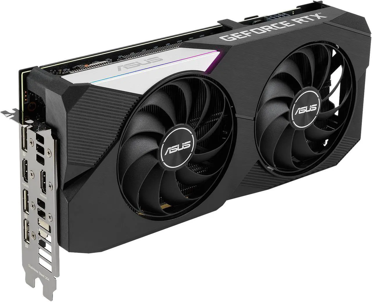 Alt view image 3 of 12 - ASUS Dual GeForce RTX 3060 Ti 8GB GDDR6 PCI Express 4.0 Graphics Card DUAL-RTX3060TI-8G