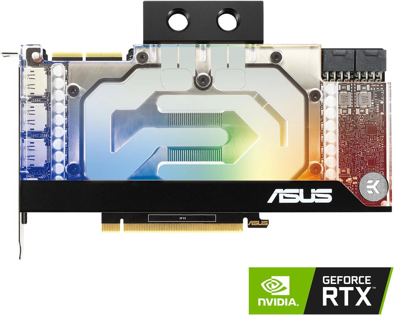 ASUS EKWB GeForce RTX 3090 24GB GDDR6X (PCIe 4.0, 24GB GDDR6X Memory, HDMI 2.1, DisplayPort 1.4a, Auto-Extreme Technology, Protective Backplate, Single-slot Design, and EK Water Block), RTX3090-24G-EK